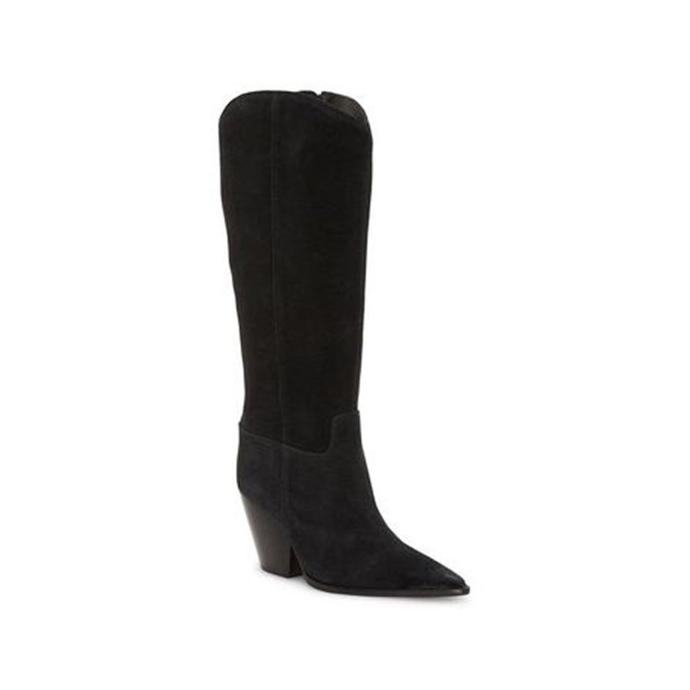 Vince Camuto Oyennda Tall Suede Boot Size 6 36.5 Black